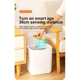 thumbnail image 2 of Bote de basura sin contacto con tapas, papelera de reciclaje de plástico de 18 l,, 2 of 8