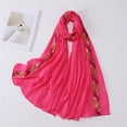 thumbnail image 2 of Ljudmp Chiffon Scarf Hijabs for Women Sequins Decorative Headscarf Lightweight Thin Shawl Wrap Womens Headwrap Neck Cover Hot Pink, 2 of 8