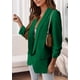 thumbnail image 3 of Blazer PRETTYGARDEN de poliéster verde casual para mujer, 3 of 6