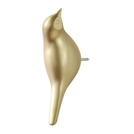 

1Pc 3D Bird Shaped Hook Creative Resin Wall-mounted Hanger for Home Golden