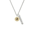 thumbnail image 2 of Delight Jewelry Goldtone Disc 1/2'' Initial - z - Silvertone Guardian Angel Bar Charm Necklace, 23", 2 of 4