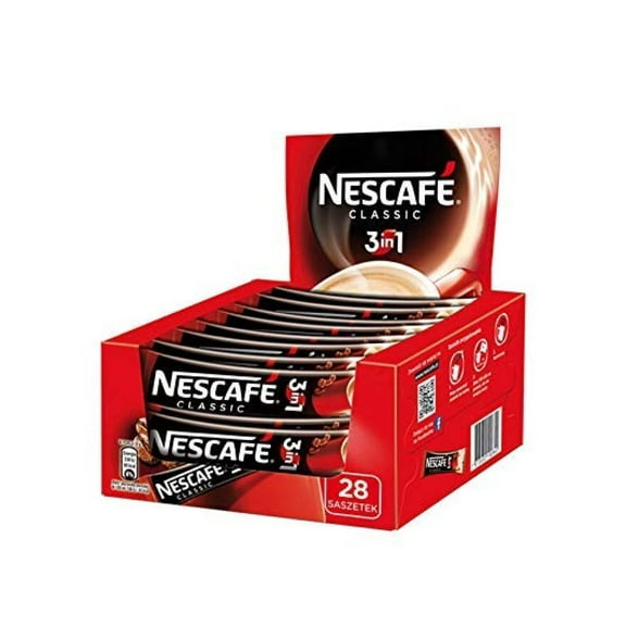 Nescafe 3 in 1 Classic Coffee Single Packets 28x17.5g - PACK OF 2