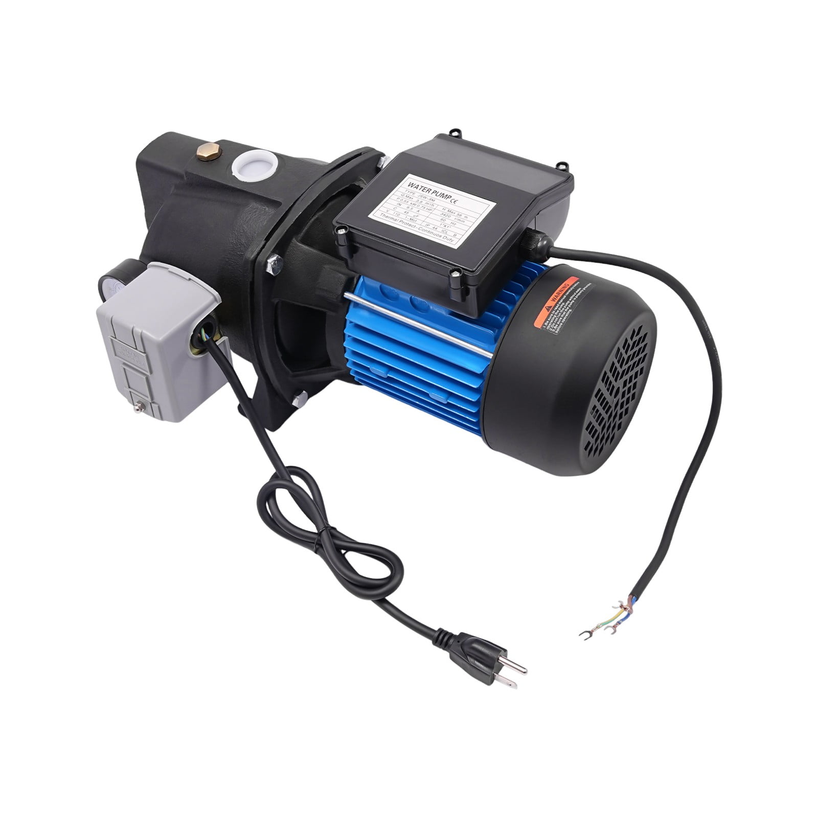 ToppiJoy 110V 0.75HP Shallow Well Pump with Ejector Kit Cast Iron Jet Water Pump, Well Depth Up to 25ft, Automatic Pressure Switch, Water Pump for Farm Lawn Garden