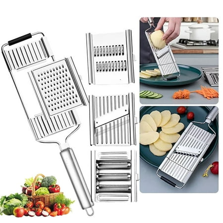 

Shredder Cutter Stainless Steel Portable Manual Vegetable Slicer Easy Clean Grater With Handle Multi Purpose Kitchen