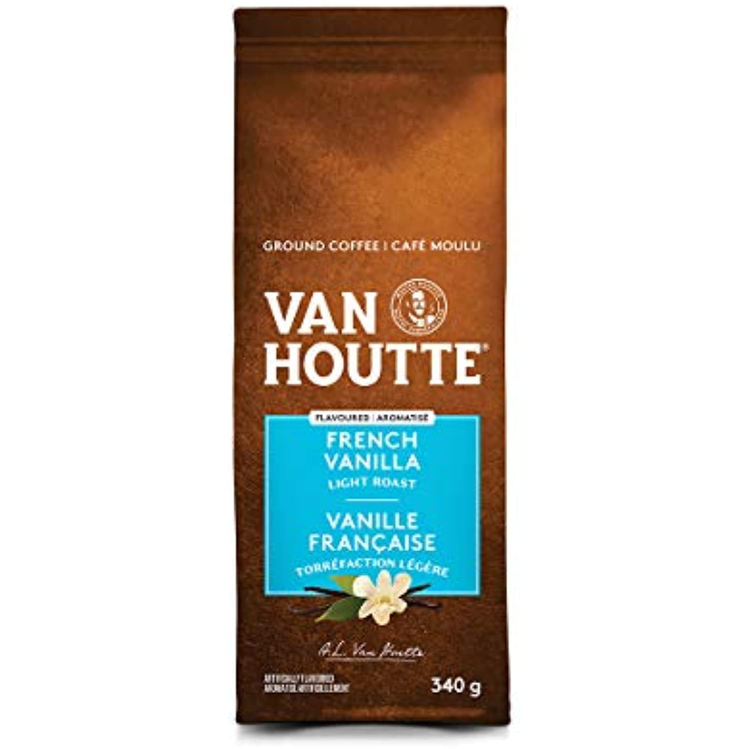 Van Houtte French Vanilla Light Ground Coffee, 340G/12Oz., {Imported