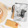 thumbnail image 4 of HELLHERO Cow Marble Gift Book Cover Sleeve with Handle Waterproof Polyester for Readers Office Protector Wrap Bag Pocket 11.4 Inch X 8.66 Inch, 4 of 8