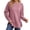 Pink, variant on Yigetop Sweatshirt for Women Side Split Fall Fashion 2026 Long Sleeve Shirts Casual Lightweight Soft Loose Fit Tops Black L