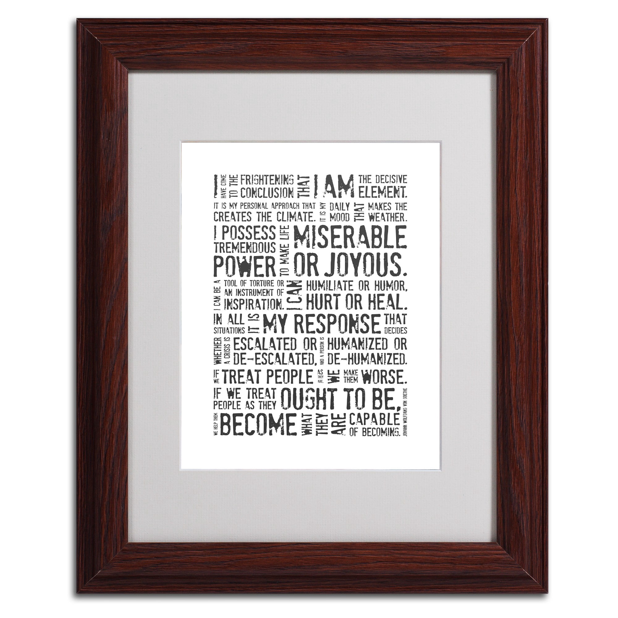 Trademark Fine Art "Decisive Elements II" Matted Framed Art by Megan Romo, Wood Frame