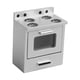 thumbnail image 3 of Juego de cocina con miniestufa para casa de muñecas, escala 1:12, muebles interactivos para casa de muñecas plata, 3 of 6