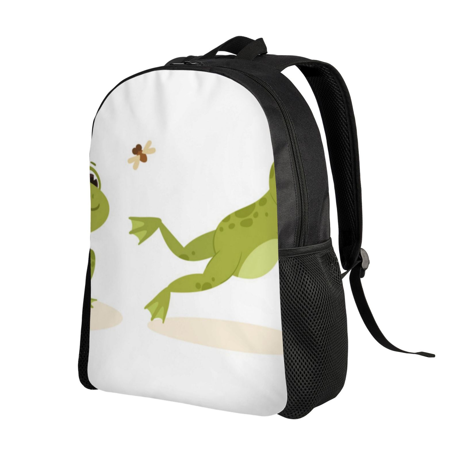 Xecao Hunting Frog Print School Backpack with Laptop Compartment Small Travel Laptop Backpack for Women Men Waterproof College Backpack Simple School Bag