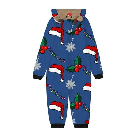 

Family Matching Outfits Christmas Pajamas With Deer Hat Child S Printed Sleepwear Jumpsuit Homewear (Kids) Matching Outfits Set (6 Years-7 Years)