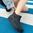 thumbnail image 4 of Women's Versatile Slip On Round Toe Waterproof Comfortable Short Rain Boots, 4 of 9