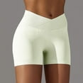 thumbnail image 3 of Women's V Cross Workout Shorts High Waisted with Scrunch Butt - Tummy Control Yoga Shorts for Women - Booty Lifting Gym Biker Shorts - Sexy Athletic Compression Spandex Shorts, 3 of 7
