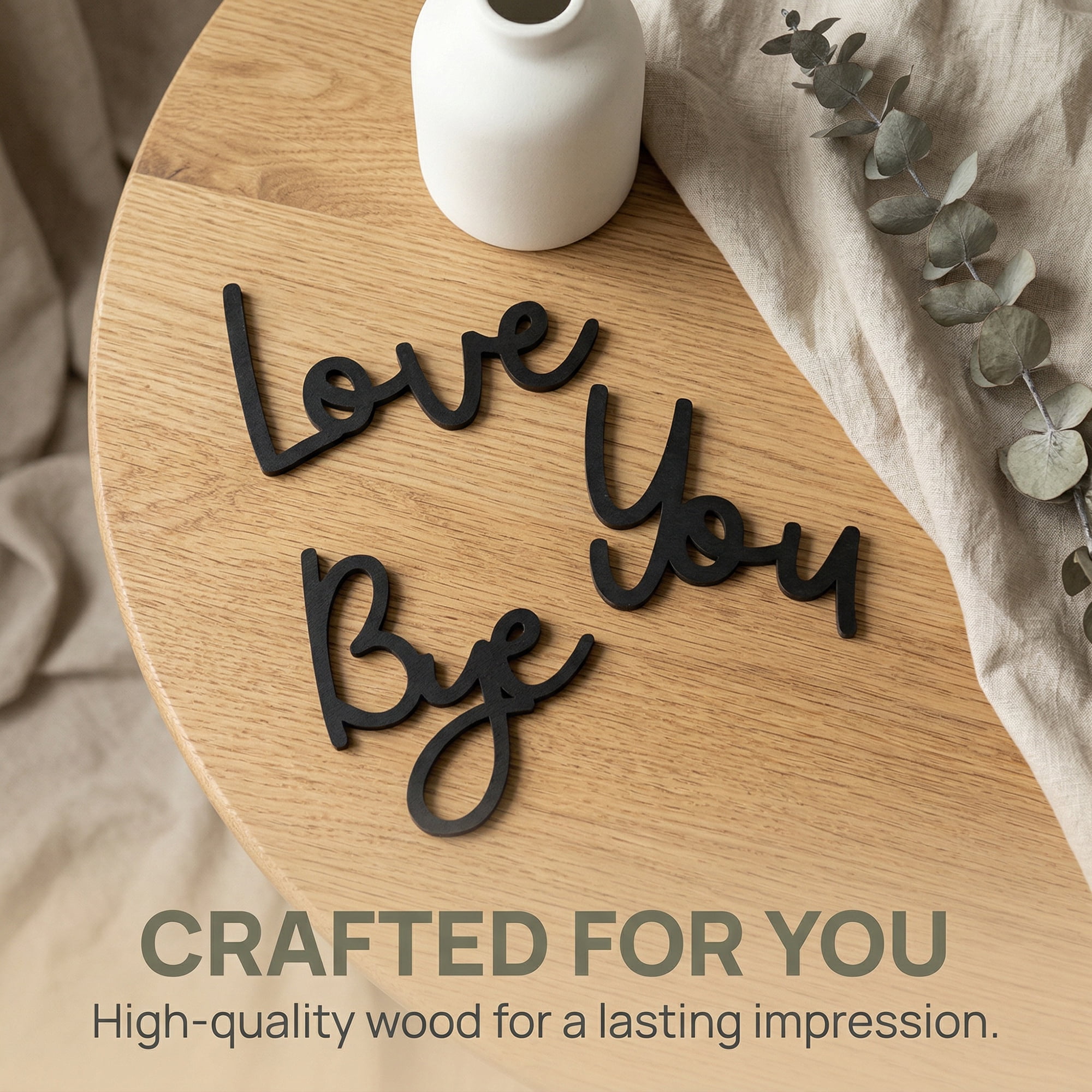 Unique Bargains Large Wooden Letters Standing Letter Style A 7.04" x 0.1" x 3.89"