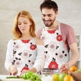 thumbnail image 3 of Pioneer Flower Floral Print Pattern Apron for Women and Men, Cotton Linen Waterproof with Pockets, Adjustable, 33x27 Inch for Kitchen, Gardening, BBQ, Salon, 3 of 6