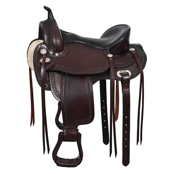 18 In HILASON Western Horse Saddle American Leather Flex Tree Trail & Pleasure Chocolate Brown