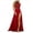 Red, variant on Women Sexy Lace Long Party Dress Backless High Slit (Red,Large)