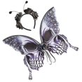 thumbnail image 2 of 1 Set Halloween Costume Haloween Butterfly Wing Flower Headband For Cosplay, 2 of 2