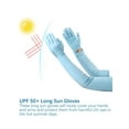 thumbnail image 3 of Gustave 2 Pairs Long UV Sun Protection Gloves Sunblock Touchscreen Non-Slip Driving Gloves Full Finger Cooling Arm Sleeve Cover for Women Men Summer Outdoor Sports, 3 of 9