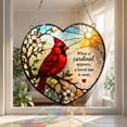 thumbnail image 3 of Cardinal Stained Acrylic Window Hanging, 8 Inch Sun Catchers Art Cardinal Decor Indoor Window, Decorative Suncatchers Hanging Ornaments Home Garden Gift for Housewarming Festival (Heart), 3 of 9