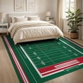 thumbnail image 3 of ODIKA 8'x10' Washable Area Rug Non-Shedding, Easy Care, Sport With Yard Lines And Bold Endzone Stripes Football Field Refined Structured for King Size Bedroom Under Bed, Master Suite, 3 of 7