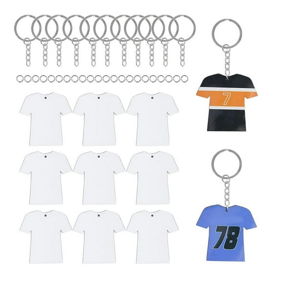 72Pcs Sublimation Keychain Blanks Bulk - with White Protective Film MDF Sports
