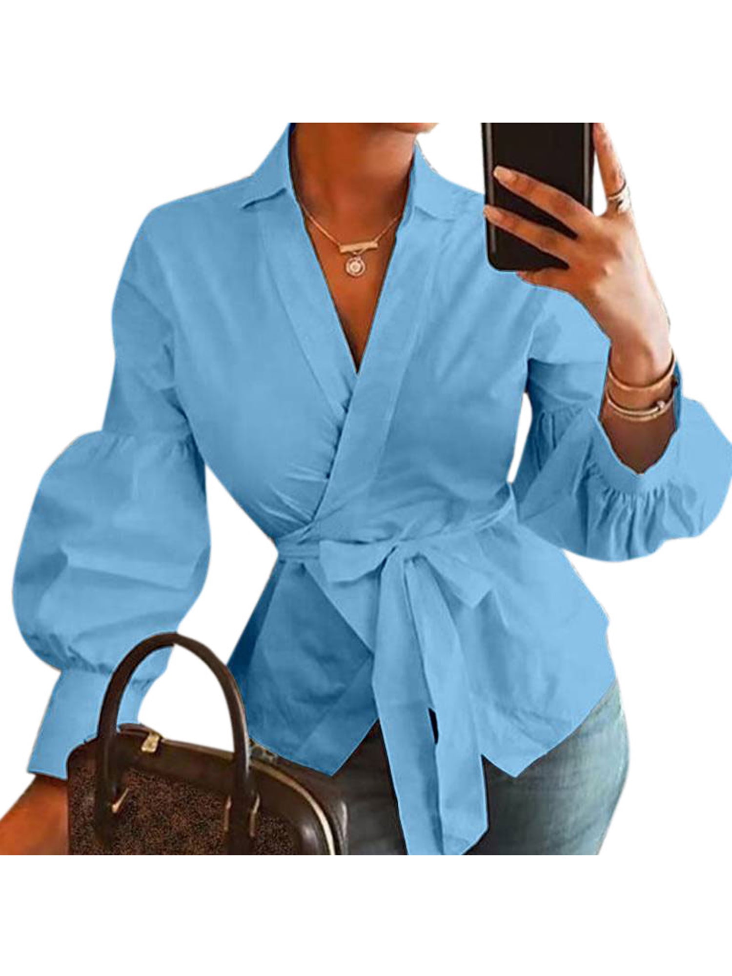 wrap shirt long sleeve