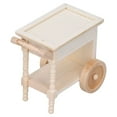 thumbnail image 3 of Mini Dining Cart Wooden Ornament Miniature Food Serving Cart for 1:12 Doll Accessories, 3 of 3