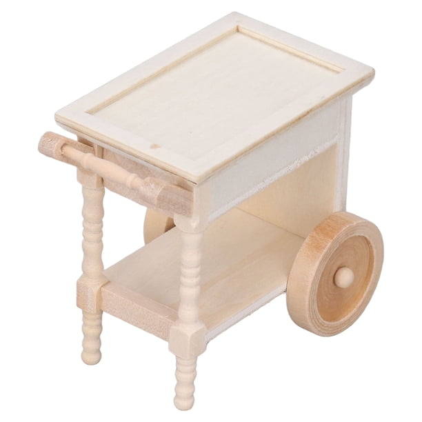 Mini Carrito De Comedor, Juego De Simulación Mini Carrito De Servicio De Comida Realista Para Niños Para Casa De Muñecas 1/12