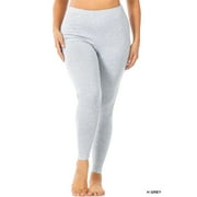 2 Packs of Zenana Women Premium Cotton High Waist Full Ankle Length Leggings