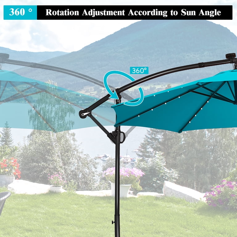3-piece patio set with umbrella 3 Piece Patio Set with Chaise Lounge Chairs and Table main image 0