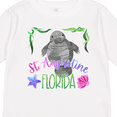 thumbnail image 4 of Inktastic St. Augustine Florida Cute Swimming Manatee Boys or Girls Long Sleeve Toddler T-Shirt, 4 of 5