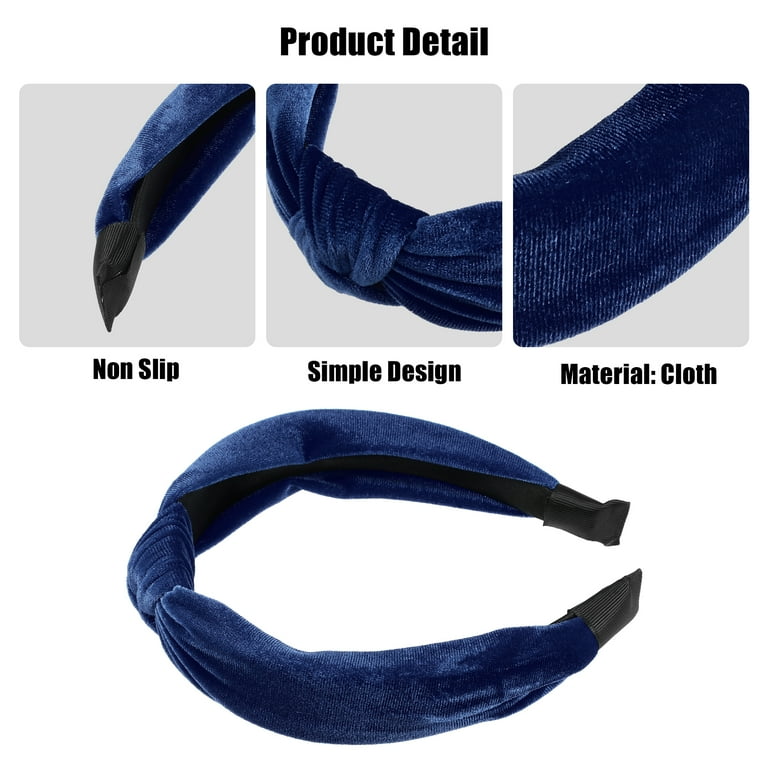 VELVET HAIR BAND BROAD NAVY BLUE VELVET HAIR BAND BROAD NAVY BLUE