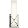 thumbnail image 5 of Steel 1 Light Wall Sconce in Modern Style with Satin Etched White Glass-12 inches H X 4.5 inches W-Matte Black Finish Bailey Street Home, 5 of 7