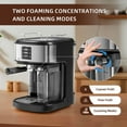 thumbnail image 5 of Auseo 20 Bar Espresso Machines, Espresso Coffee Maker with Milk Frother Steam Wand, Ground Coffee & Capsules, Black and Stainless Finish, Espresso/Cappuccino/Latte/Mocha for Home, 5 of 8