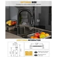 thumbnail image 2 of Kitchen Faucets with Soap Dispenser, Kitchen Faucet with Pull Down Sprayer 3 Modes, Stainless Steel Modern Kitchen Sink Faucets High Arch Single Handle Faucet, Oil Rubbed Bronze, 2 of 6