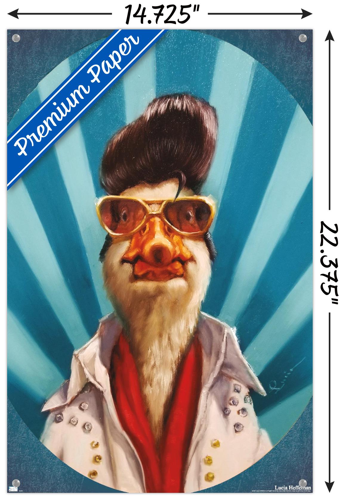 Lucia Heffernan Art - Duck The King Wall Poster with Push Pins, 14.725" x 22.375"
