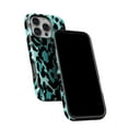 thumbnail image 5 of DesignSkinz Scratch-Resistant Hard Slim Case Compatible with iPhone 15 Plus (Compatible with MagSafe) - Vector Hot Turquoise Cheetah Print, 5 of 9