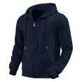 thumbnail image 4 of USNSM Mens Zip Up Hoodie Full-Zip Sweatshirt Lightweight Loose Fit Hooded Jackets Long Sleeve Quilted Sweatshirt Blue L, 4 of 9