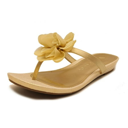 UPC 716142524495 product image for Nina Margery Women US 7.5 Gold Flip Flop Sandal EU 38.5 | upcitemdb.com