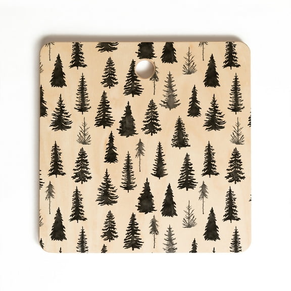 Society6 Marta Barragan Camarasa Forest In BW Square Cutting Board