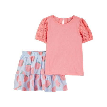 Carter'S Child Of Mine Baby And Toddler Girl, Skirt Outfit Set, 2-Piece, Sizes 12M-5T