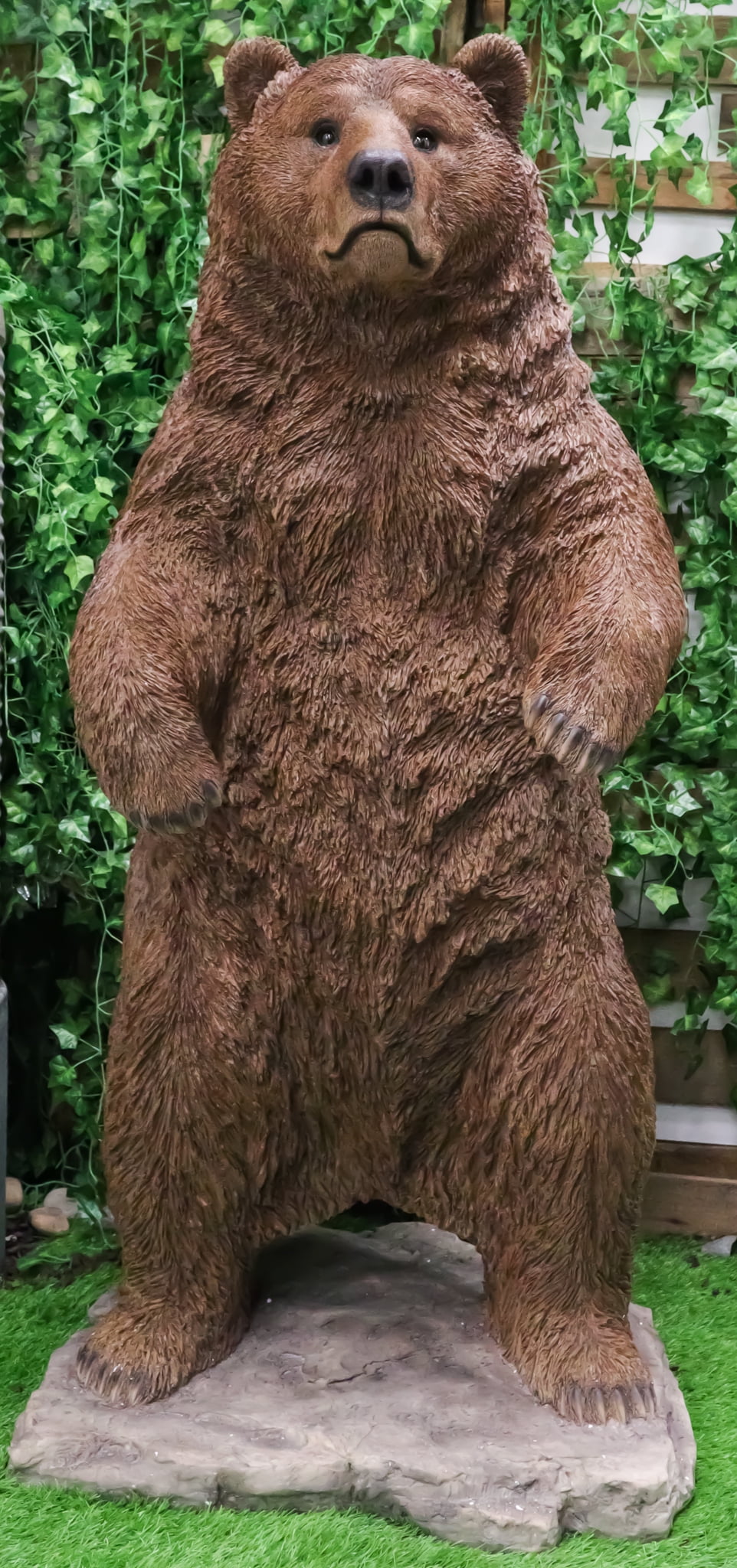 Large 50" Tall Giant Rustic Forest Realistic Standing Brown Grizzly