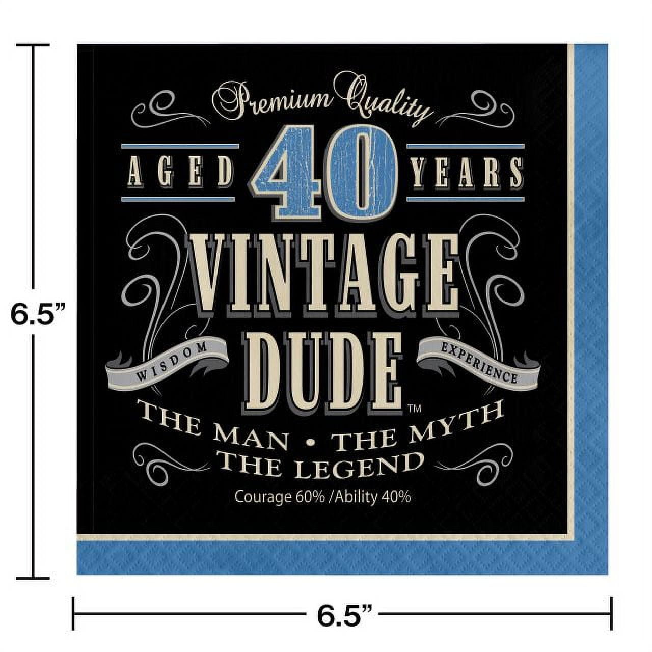 Creative Converting 16 Count Vintage Dude 40th Birthday