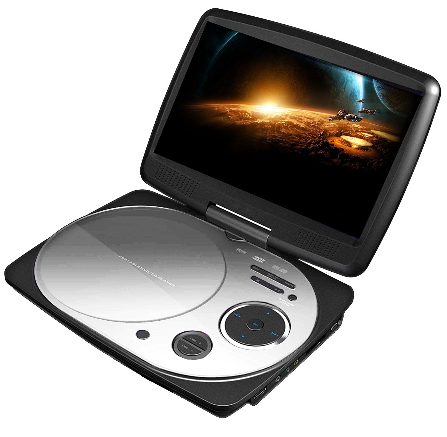 Dvp916w 9 Inch Swivel Screen Portable Dvd Player With Rechargeable