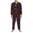 thumbnail image 3 of Balery Lgbt Rainbow For Pride Pijama para Hombre de Dos Piezas con Manga Larga, Conjunto de Dormir y Descanso Suave con Bolsillos-Small, 3 of 7