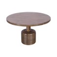 thumbnail image 2 of 48 Inch Dining Table, Round Top, Pedestal Base, Rich Brown Wood, 2 of 5