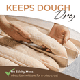 thumbnail image 4 of Orblue Bakers Couche and Proofing Cloth, 100% Cotton Fabric for Bread Dough Baking, Shaping Tool for Baguettes, Loaves, Ciabatta, Bread Couche 35.4 x 23.6 Inches, 4 of 8