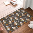 thumbnail image 5 of Balery Gnome And Pumpkin Doormat, Durable Flannel Fabric, Waterproof Stain and Fade Resistant, Low Profile,Indoor Outdoor Door Mats, Easy Clean Patio Entrance Mat, 16x24in, 5 of 9