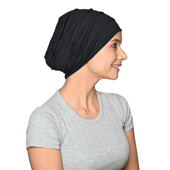 SAKUCHI Women's Slouchy Snood Cap Bamboo Viscose Breathable Beanie Hat Sport Casual Fashion Headwear Soft Stretch Skull Cap